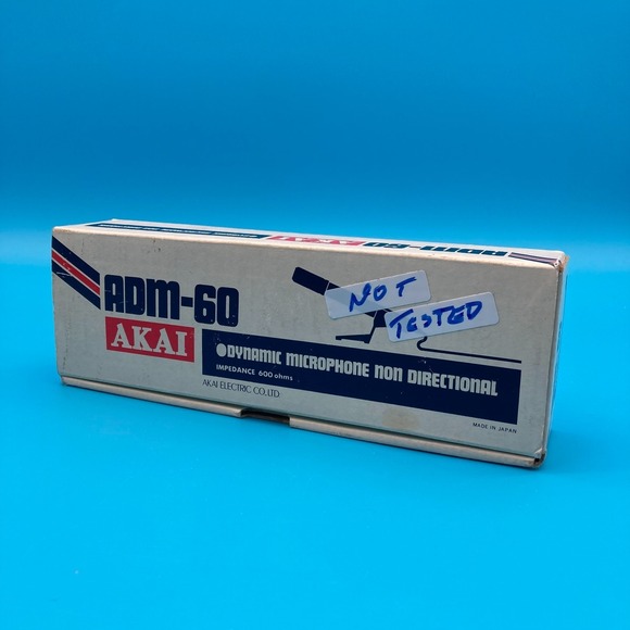 Vintage Akai ADM-60 Dynamic Microphone with Original Box & Clip - Picture 7 of 8